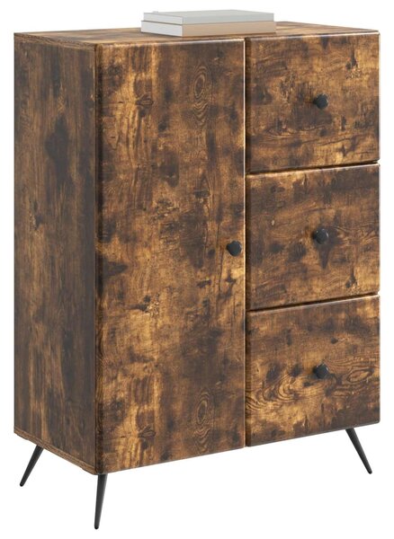 VidaXL Széf Füstös Tölgy 66 x 34,5 x 90 cm Szerelt Fa