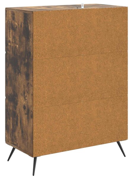 VidaXL Széf Füstös Tölgy 66 x 34,5 x 90 cm Szerelt Fa