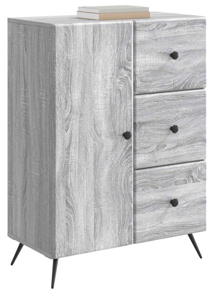 VidaXL Széf Szürke Sonoma 66 x 34,5 x 90 cm Szerelt Fa