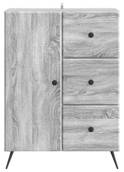 VidaXL Széf Szürke Sonoma 66 x 34,5 x 90 cm Szerelt Fa