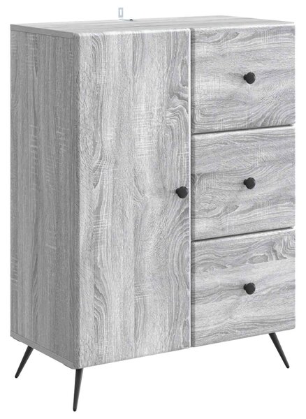 VidaXL Széf Szürke Sonoma 66 x 34,5 x 90 cm Szerelt Fa