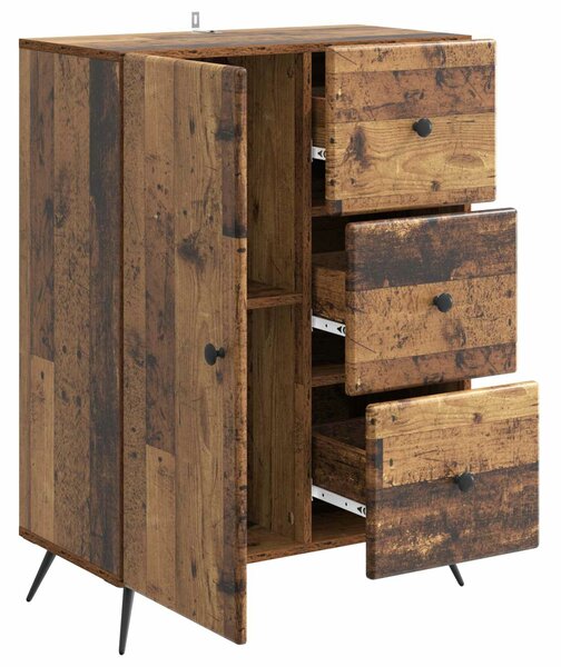 VidaXL Széf Antik Fa 66 x 34,5 x 90 cm Szerelt Fa