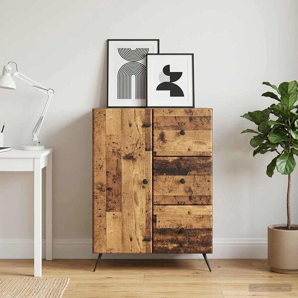 VidaXL Széf Antik Fa 66 x 34,5 x 90 cm Szerelt Fa