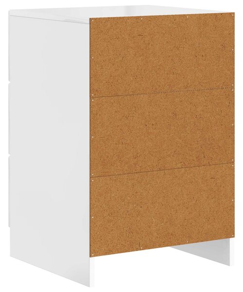 VidaXL Éjjeliszekrény Magasfényű Fehér 43 x 41 x 63,5 cm Szerelt Fa