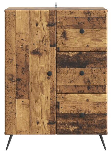VidaXL Széf Antik Fa 66 x 34,5 x 90 cm Szerelt Fa