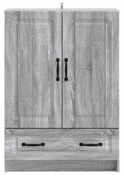 VidaXL Széf fiókkal Szürke Sonoma 66 x 34,5 x 92 cm Szerelt Fa