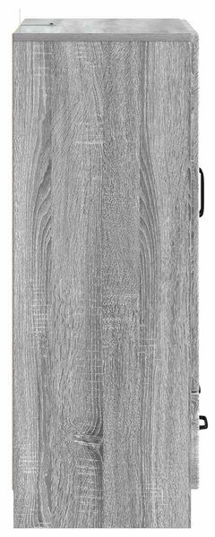 VidaXL Széf fiókkal Szürke Sonoma 66 x 34,5 x 92 cm Szerelt Fa