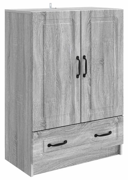 VidaXL Széf fiókkal Szürke Sonoma 66 x 34,5 x 92 cm Szerelt Fa