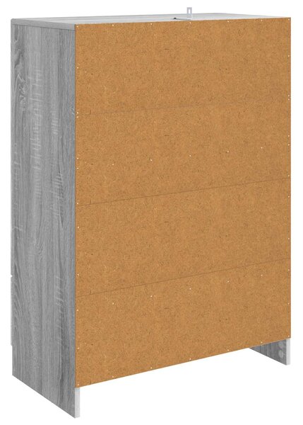 VidaXL Széf fiókkal Szürke Sonoma 66 x 34,5 x 92 cm Szerelt Fa