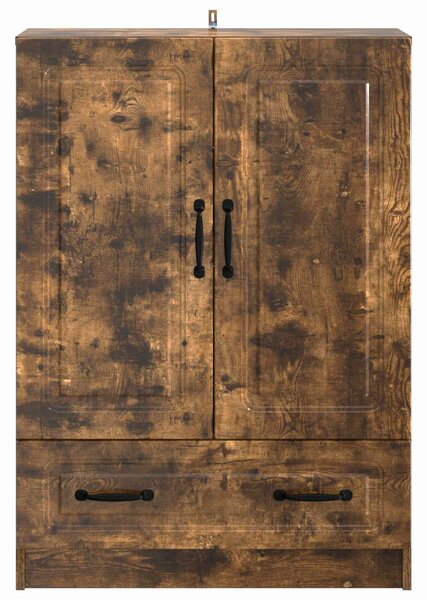 VidaXL Széf fiókkal Füstös Tölgy 66 x 34,5 x 92 cm Szerelt Fa