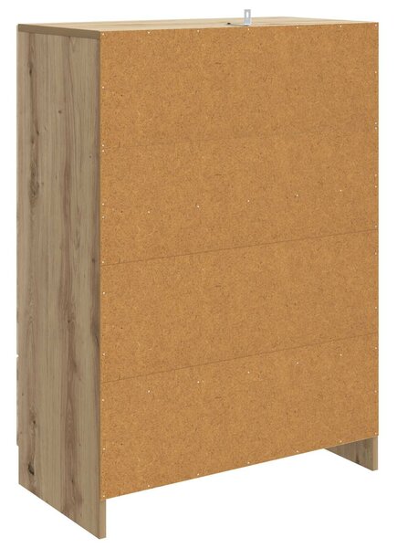 VidaXL Széf Kézműves Tölgy 66 x 34,5 x 92 cm Szerelt Fa