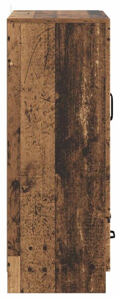 VidaXL Széf fiókkal Antik Fa 66 x 34,5 x 92 cm Szerelt Fa