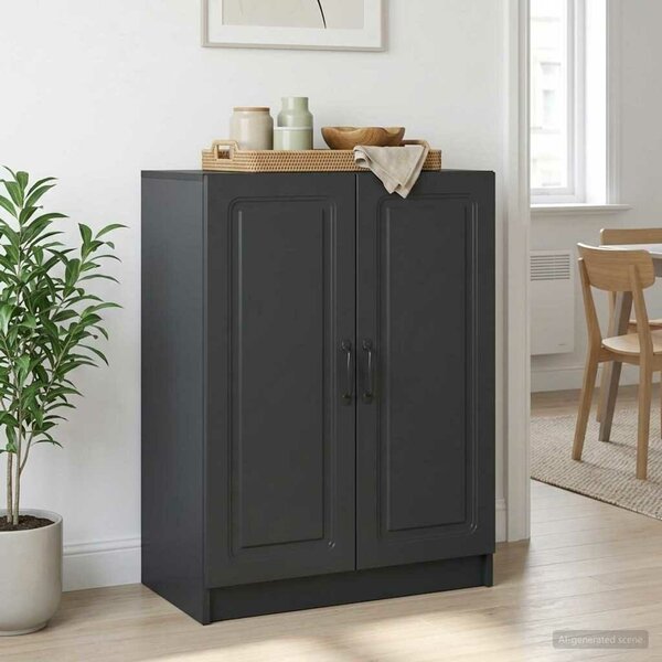 VidaXL Széf Fekete 66 x 34,5 x 87 cm Szerelt Fa