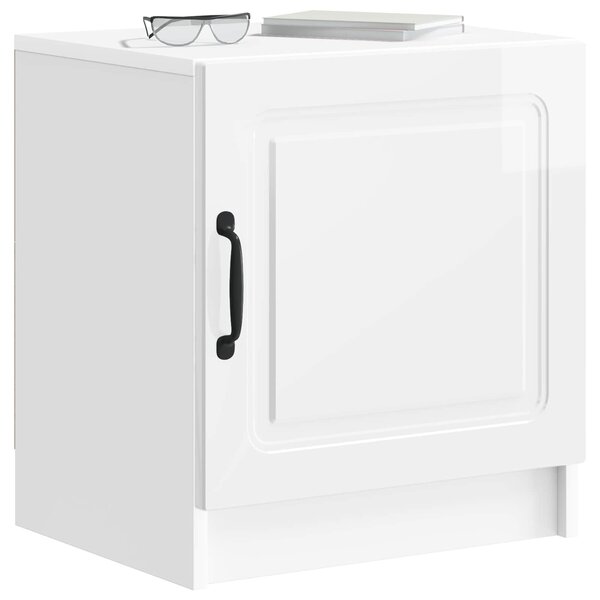 VidaXL Éjjeliszekrény 2 pcs Magasfényű Fehér 43 x 34,5 x 47 cm
