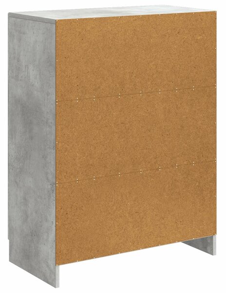 VidaXL Széf Betonszürke 66 x 34,5 x 87 cm Szerelt Fa