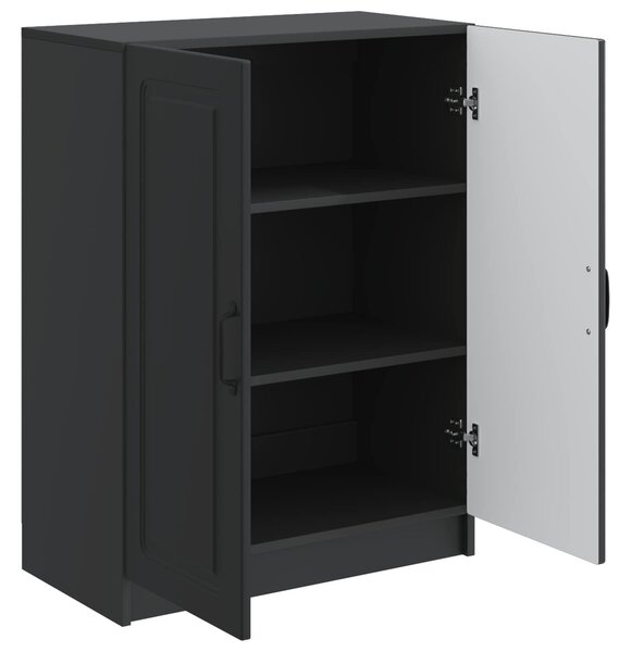 VidaXL Széf Fekete 66 x 34,5 x 87 cm Szerelt Fa