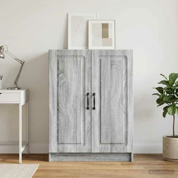 VidaXL Széf Szürke Sonoma 66 x 34,5 x 87 cm Szerelt Fa