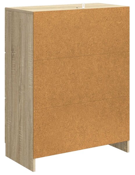 VidaXL Széf fiókkal Sonoma Tölgy 66 x 34,5 x 87 cm Szerelt Fa