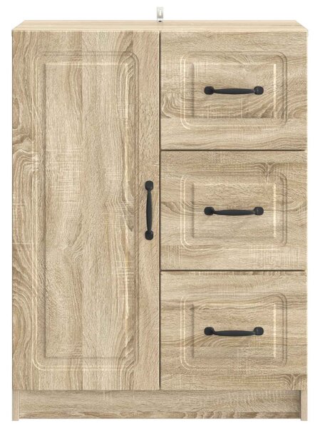 VidaXL Széf fiókkal Sonoma Tölgy 66 x 34,5 x 87 cm Szerelt Fa