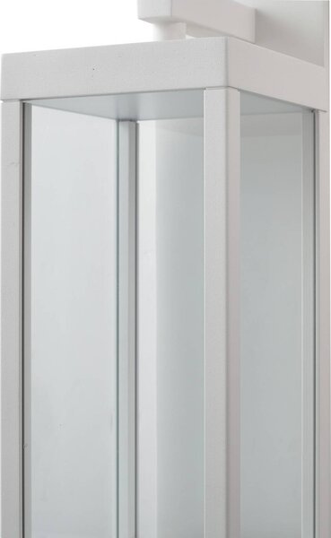 Lucande „Ferdinand” LED kültéri falilámpa, fehér, fém, 38 cm, Fehér / opál, Alumínium, Modern