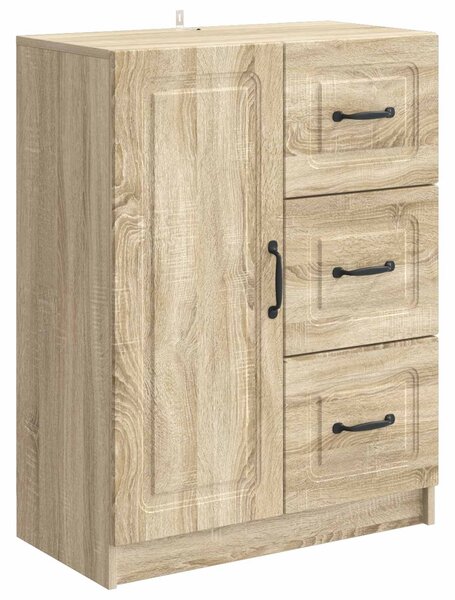 VidaXL Széf fiókkal Sonoma Tölgy 66 x 34,5 x 87 cm Szerelt Fa