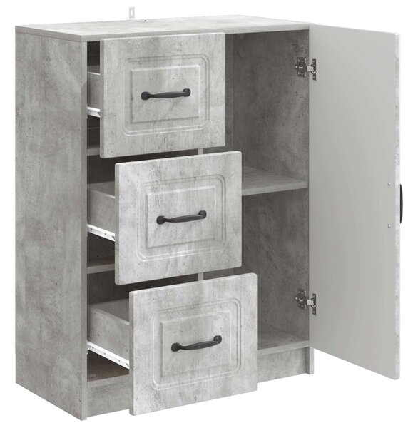 VidaXL Széf fiókkal Betonszürke 66 x 34,5 x 87 cm Szerelt Fa