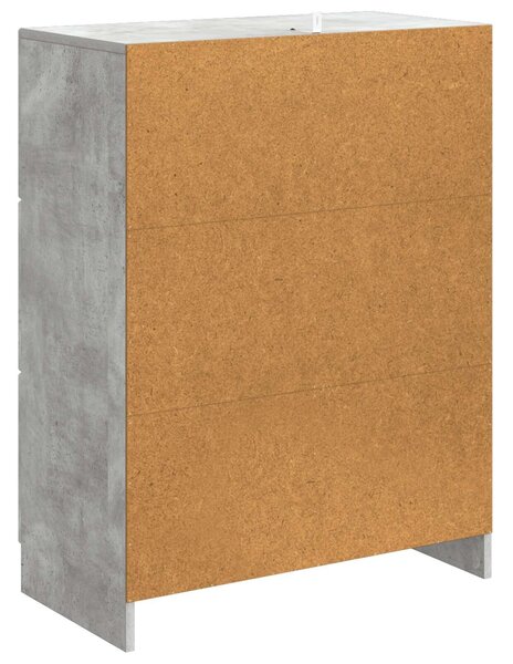 VidaXL Széf fiókkal Betonszürke 66 x 34,5 x 87 cm Szerelt Fa