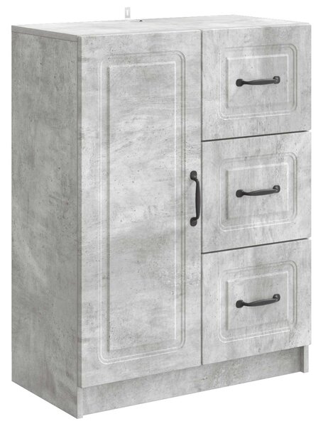 VidaXL Széf fiókkal Betonszürke 66 x 34,5 x 87 cm Szerelt Fa