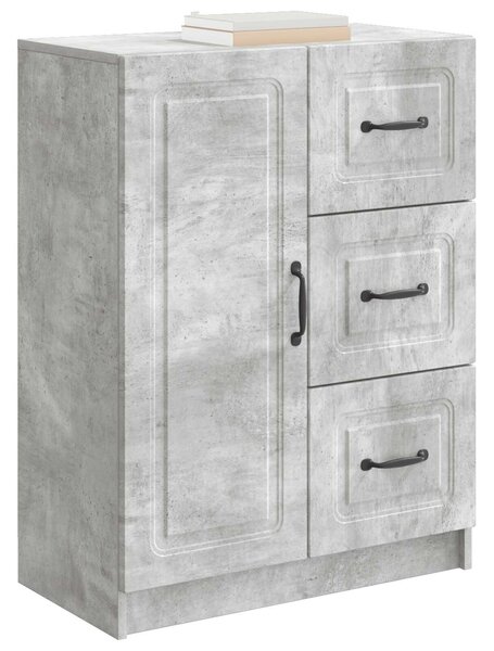 VidaXL Széf fiókkal Betonszürke 66 x 34,5 x 87 cm Szerelt Fa