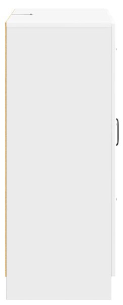 VidaXL Széf fiókkal Magasfényű Fehér 66 x 34,5 x 87 cm Szerelt Fa