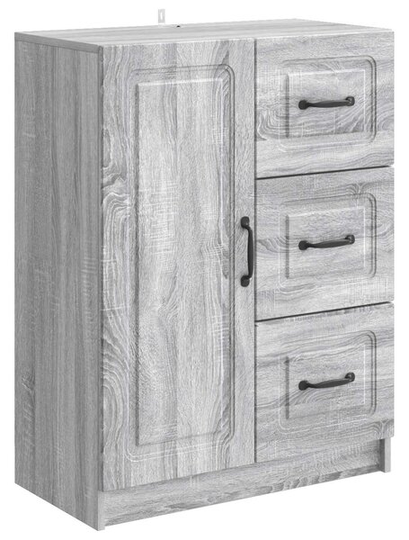 VidaXL Széf fiókkal Szürke Sonoma 66 x 34,5 x 87 cm Szerelt Fa