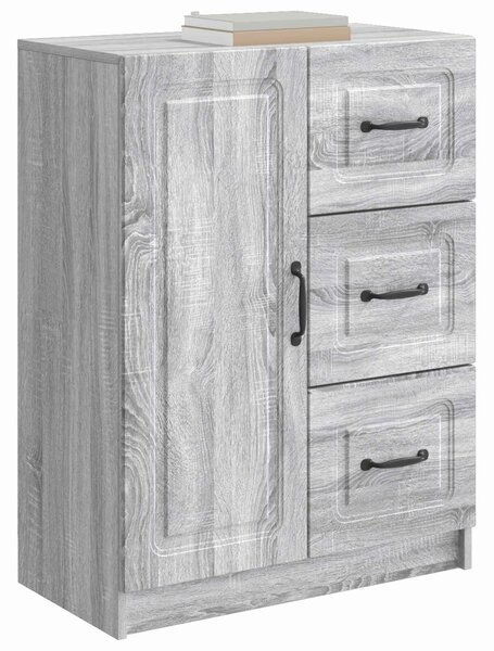 VidaXL Széf fiókkal Szürke Sonoma 66 x 34,5 x 87 cm Szerelt Fa