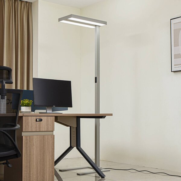 Arcchio LED álló világítás Logan Ultra HCL CCT, ezüst, dimmelhető, dimmelhető, Alu / szürke / cink, Dolgozószoba / Iroda, Alumínium, Modern