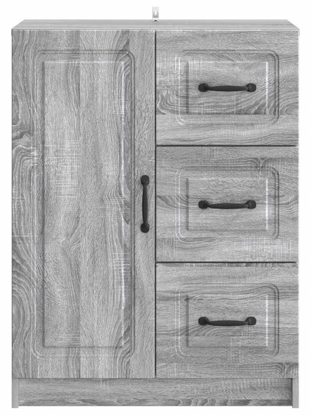 VidaXL Széf fiókkal Szürke Sonoma 66 x 34,5 x 87 cm Szerelt Fa