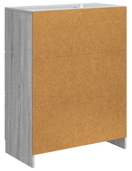 VidaXL Széf fiókkal Szürke Sonoma 66 x 34,5 x 87 cm Szerelt Fa