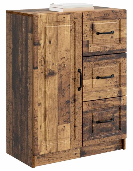 VidaXL Széf fiókkal Antik Fa 66 x 34,5 x 87 cm Szerelt Fa