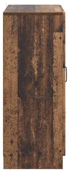 VidaXL Széf fiókkal Antik Fa 66 x 34,5 x 87 cm Szerelt Fa