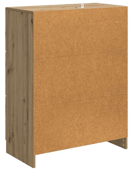 VidaXL Széf Kézműves Tölgy 66 x 34,5 x 87 cm Szerelt Fa