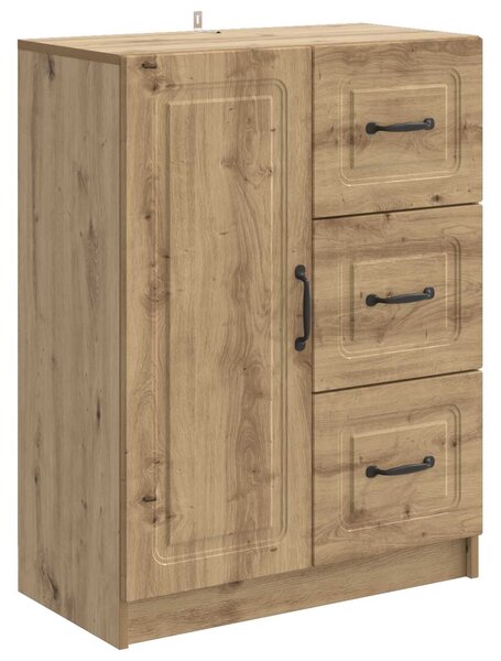 VidaXL Széf Kézműves Tölgy 66 x 34,5 x 87 cm Szerelt Fa