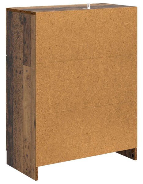 VidaXL Széf fiókkal Antik Fa 66 x 34,5 x 87 cm Szerelt Fa