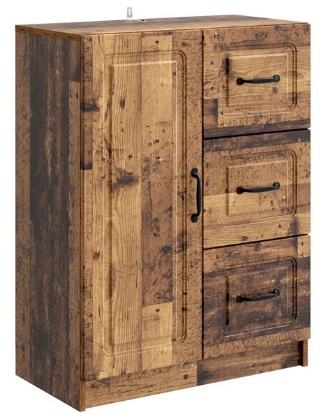 VidaXL Széf fiókkal Antik Fa 66 x 34,5 x 87 cm Szerelt Fa