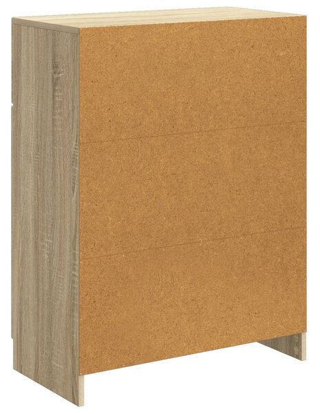 VidaXL Széf fiókkal Sonoma Tölgy 66 x 34,5 x 87 cm Szerelt Fa