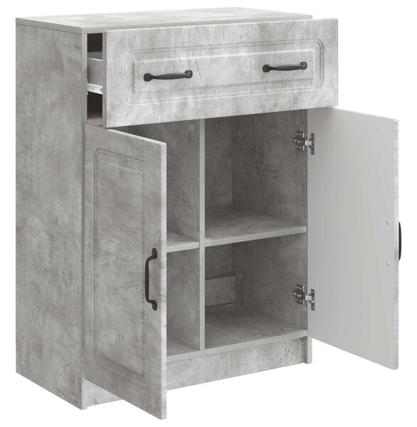 VidaXL Széf fiókkal Betonszürke 66 x 34,5 x 87 cm Szerelt Fa