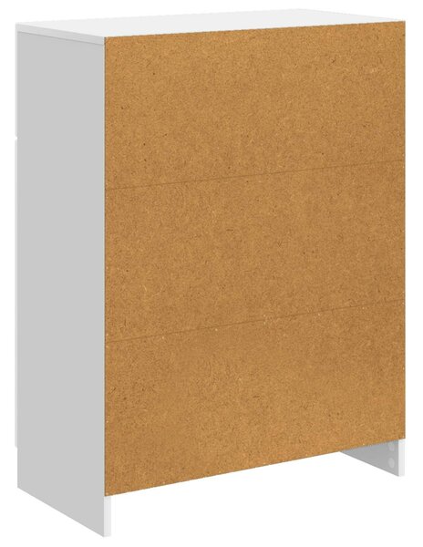 VidaXL Széf fiókkal Magasfényű Fehér 66 x 34,5 x 87 cm Szerelt Fa