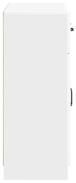 VidaXL Széf fiókkal Magasfényű Fehér 66 x 34,5 x 87 cm Szerelt Fa