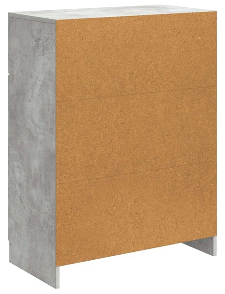 VidaXL Széf fiókkal Betonszürke 66 x 34,5 x 87 cm Szerelt Fa