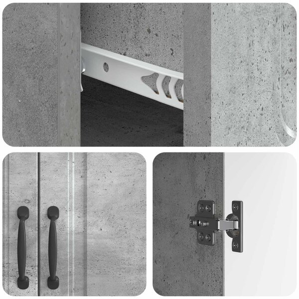VidaXL Széf fiókkal Betonszürke 66 x 34,5 x 87 cm Szerelt Fa
