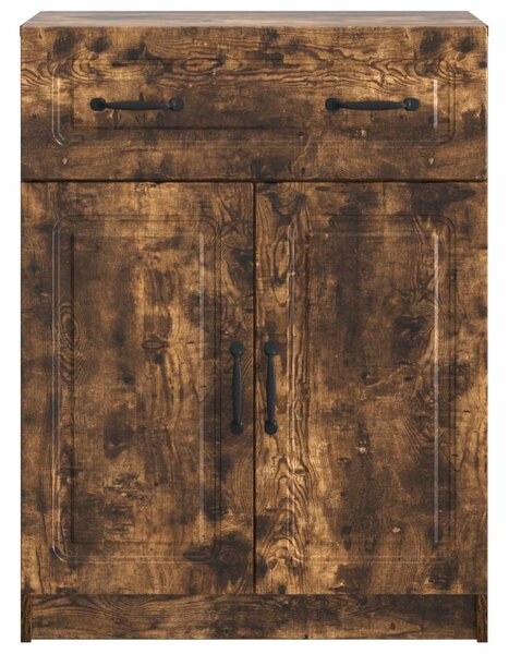 VidaXL Széf fiókkal Füstös Tölgy 66 x 34,5 x 87 cm Szerelt Fa
