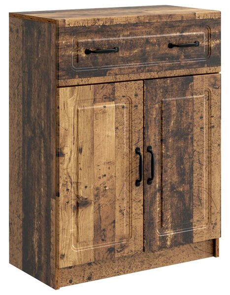 VidaXL Széf fiókkal Antik Fa 66 x 34,5 x 87 cm Szerelt Fa