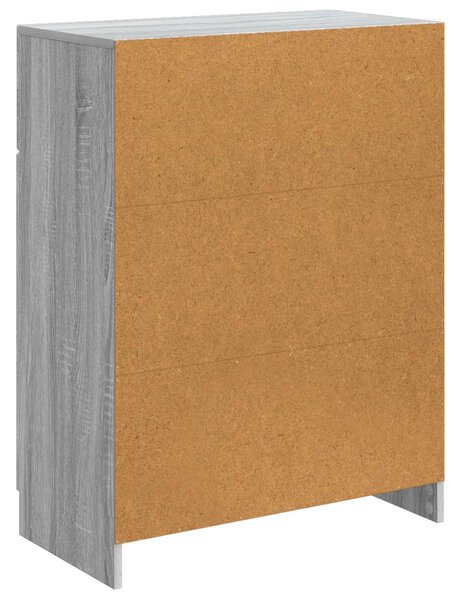 VidaXL Széf fiókkal Szürke Sonoma 66 x 34,5 x 87 cm Szerelt Fa